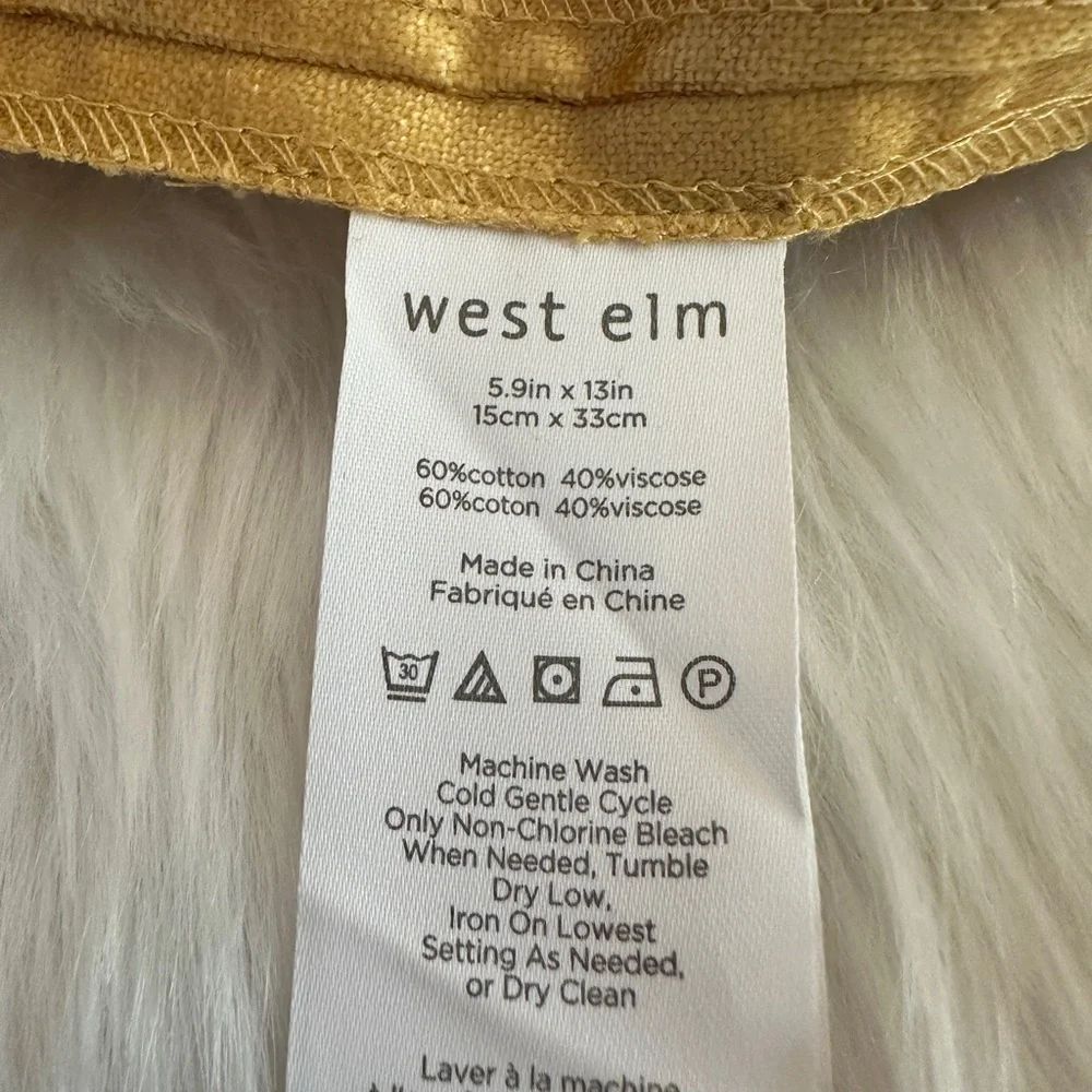 NWOT West Elm Gold Velvet Gift Bags Set of 3